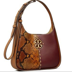 Miller Mixed-Materials Small Classic Shoulder Bag